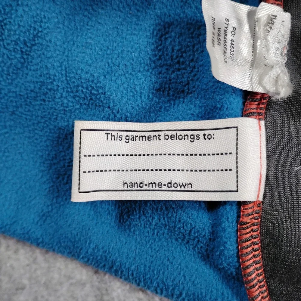 Patagonia Kids XL 14 Micro D Snap-T Full-Zip Fleece Hoody Coral Blue 65465 *Flaw